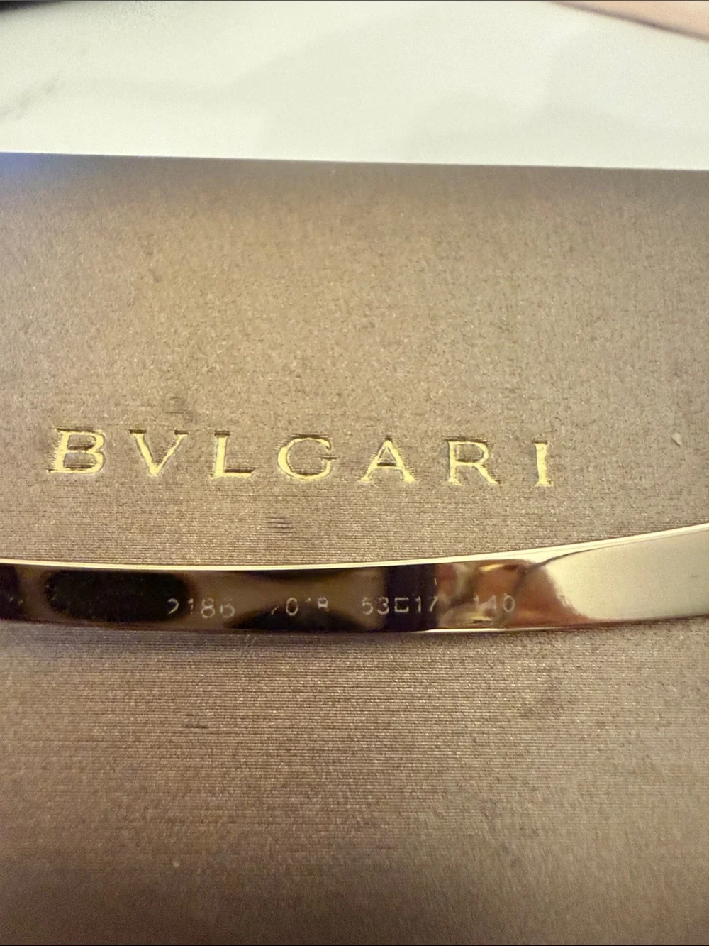 Bulgari Gold-Tone Eyewear Temple with Branded Case